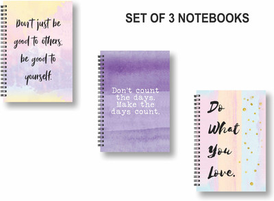 ROT RIX combo of 2 Notebooks A5 Diary Ruled 144 Pages(Multicolor, Pack of 2)
