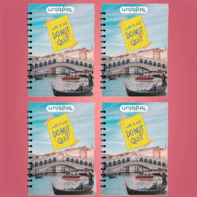UNIQPAL SPIRAL Notebook A4 Notebook RULED /LINE 200 Pages(Multicolor, Pack of 4)