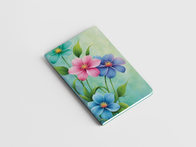 RJPRINTS Designed Stapled Notebooks A5 Notebook Plain 100 Pages(Multicolor)