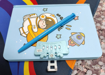 Paper Bear Astronaut Regular Diary Designer 80 Pages(Light Blue)