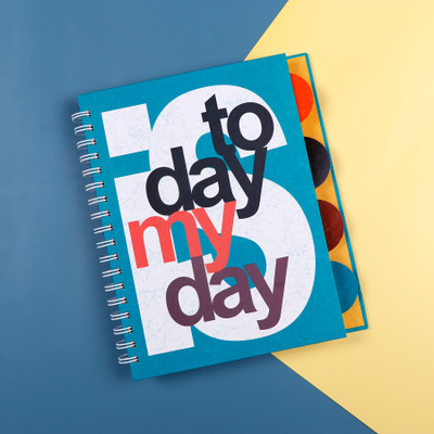 ARCHIES Is Today My Day Spiral Notebook A4 Note Book Ruled 192 Pages(Teal)