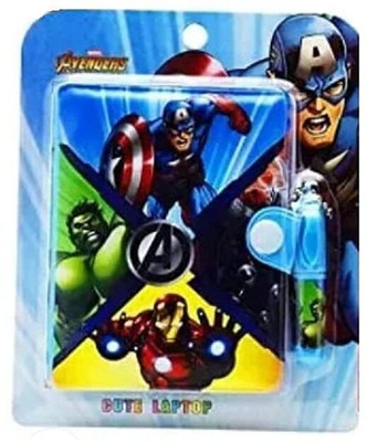 AGC Avenger Small Pocket Diary with Small Pen for Kids Stationery A7 Diary Avenger 60 Pages(Blue)
