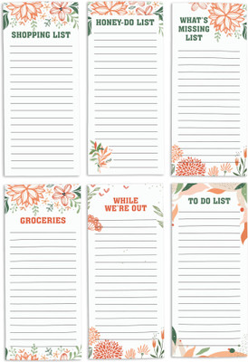 Inkdotpot Notepad Regular Note Pad Unruled 6 Pages(Dark Peach, Pack of 6)