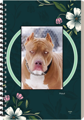 ESCAPER Pitbull Dog Diary For Dogs Lover, Writing Notebook, Personal Notepad A5 Diary Ruled 160 Pages(Pitbull)