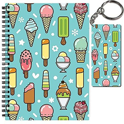 craft maniacs A5 NOTEBOOK + KEYCHAIN COLLECTION A5 Notebook RULED 160 Pages(Blue)