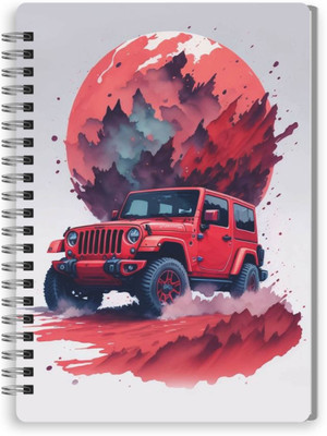 VYBE The Smart Choice Printed Car A5 Note Pad Wiro Finished 100 Pages(Multicolor088)