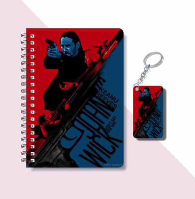 craft maniacs JOHN WICK 2023 NOTEBOOK COLLECTION A5 Notebook RULED 160 Pages(Red)