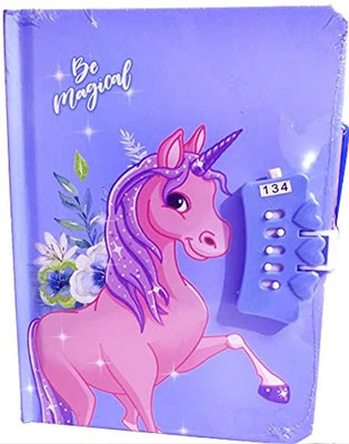 HornFlow Unicorn A5 Diary Unruled 140 Pages(Purple)