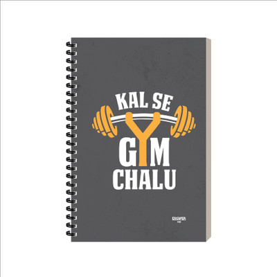 ESCAPER Dialogue Diary A5 Diary Ruled 160 Pages(Kal Se Gym Chalu)