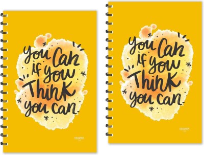 SADAFAL If you think You Can..!! Motivational Quotes Diaries (Ruled Pack of 2 Diaries) A5 Diary Ruled 160 Pages(Multicolor, Pack of 2)