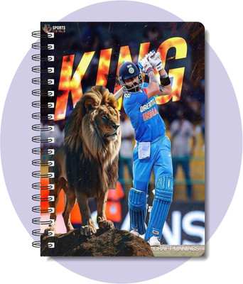 craft maniacs CRICKET 2025 DIARY COLLECTION A5 Notebook RULED 160 Pages(White)