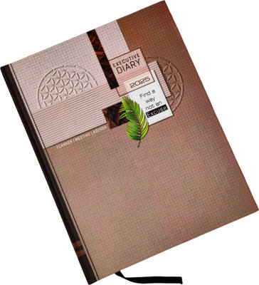 Excel Executive Hard Bound Diary with Sunday Half Pages Regular Diary 2025 (Cover Color may be Different) Ruled 340 Pages(Multicolor)