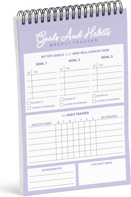 Inkdotpot Spiral Binding Notepad Regular Planner Unruled 50 Pages(Purple)