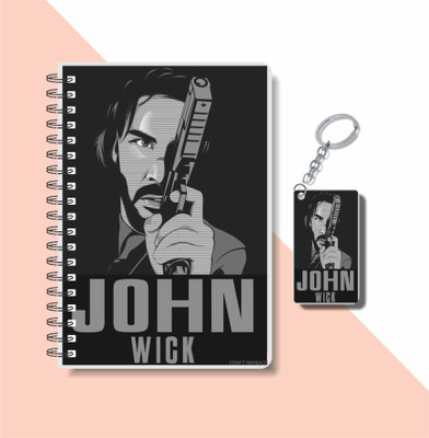 craft maniacs JOHN WICK 2023 NOTEBOOK COLLECTION A5 Notebook RULED 160 Pages(Red)