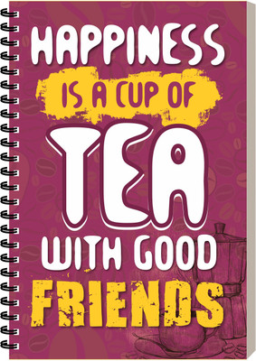 ESCAPER Tea Lover Diary A5 Diary Ruled 160 Pages(Happiness Is A Cup Of Tea)