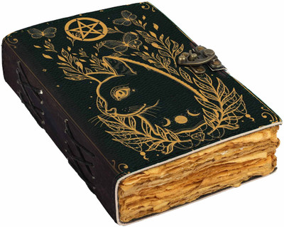 DI-KRAFT Printed Leather Journal Diary With Lock Clasp (size 5*7 inches, 200 pages) A5 Diary Unruled 200 Pages(Multicolor-2)