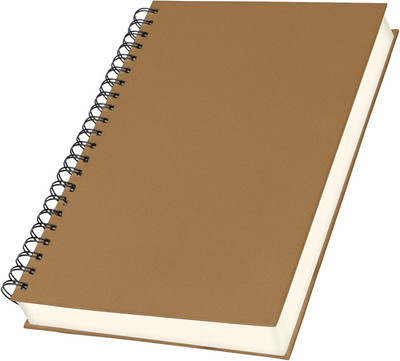 TWONE A4 Squared Notebook | Spiral Notebook | 100GSM Squared 5mm Notepad | 90 sheets| A4 Note Pad Squared 180 Pages(Brown Kraft)