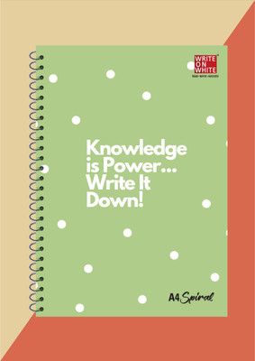 WRITE ON WHITE PREMIUM COLLECTION A4 Notebook Rulled 500 Pages(Green)