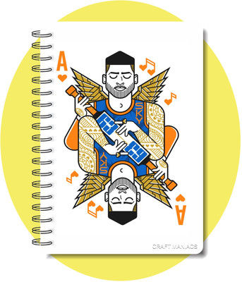 craft maniacs CRICKET 2024 NOTEBOOK COLLECTION A5 Diary RULED 160 Pages(White)