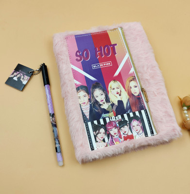 Paper Bear BlackPink A4 Diary ruled 70 Pages(Pink, Pack of 2)