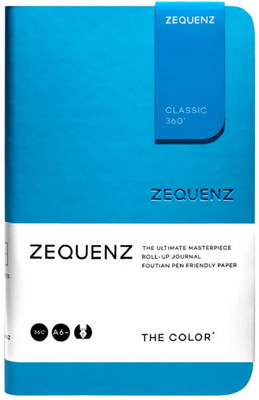 Zequenz A6 Minus Size 9x14cm Color Series 80gsm Cream Coloured Paper 360 Degree Flexible A6 Notebook Ruled 200 Pages(Blue)