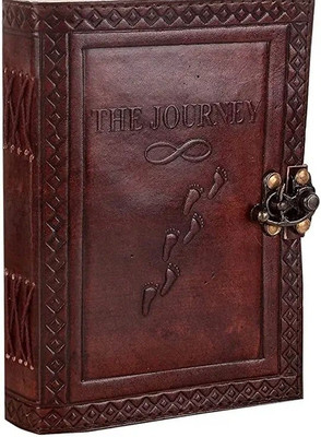 Mateshwari Handicraft Handmade leather diary Regular Journal Unruled 100 Pages(Brown)