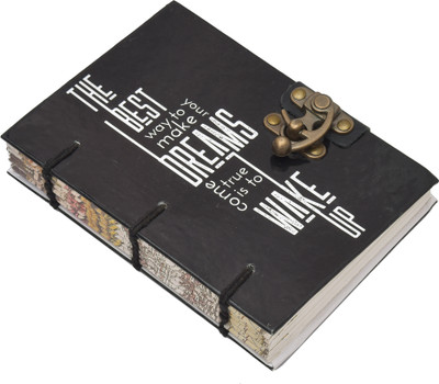 The Vintage Journal The Best Way To Make Motivational Quotes Diary With Lock A5 Diary Unruled 144 Pages(Black)