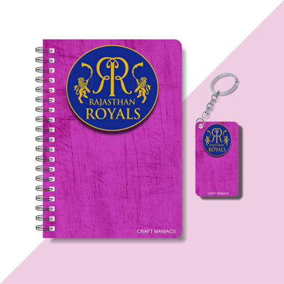 craft maniacs CRICKET 2024 NOTEBOOK COLLECTION A5 Diary RULED 160 Pages(Pink)