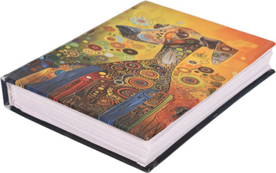 INDHA Handcrafted Recycled Dog Print Regular Diary Unruled 50 Pages(Multicolor)