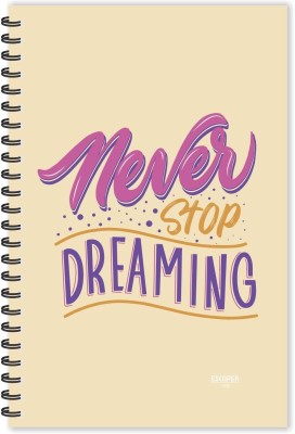 SADAFAL Never Stop Dreaming (Ruled - A5 Size - 8.5 x 5.5 inches) A5 Notebook Rulled 160 Pages(Multicolor)