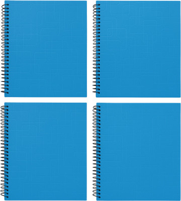InkBlook Write Note Book A4 Notebook Unruled 200 Pages(Blue cover , white pages, Pack of 4)