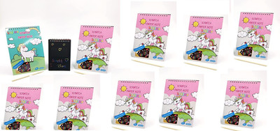 Shmaya recycled A2 Writing Pad single 12 Pages(Black, Pack of 8)