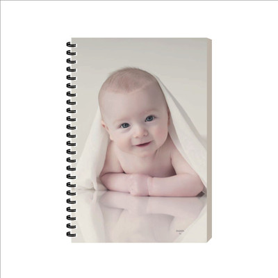 ESCAPER Cute Baby Spiral Ruled diary, Notepad For Writing, Gifting Notebook A5 Diary Ruled 160 Pages(Cute Baby Design 5)