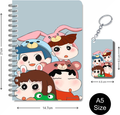 craft maniacs SHINCHAN 2023 NOTEBOOK COLLECTION A5 Diary RULED 160 Pages(Multicolor)