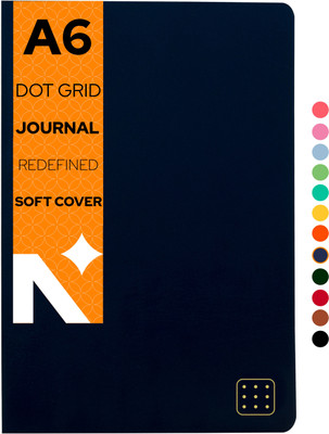NEORAH Dot Grid Journal Notebook - 110 GSM - Softcover A6 Notebook DOTTED 160 Pages(Dark Blue)