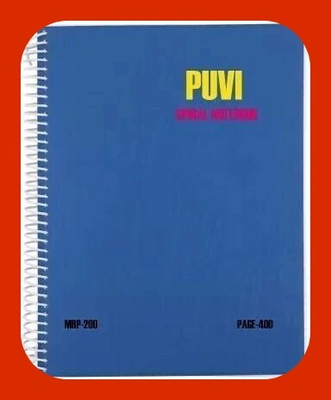 UNIQPAL SPIRAL Notebook A4 Notebook RULED /LINE 400 Pages(Multicolor, Pack of 2)