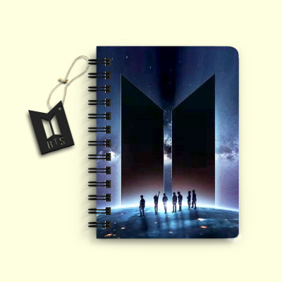 DI-KRAFT BTS Boys Printed Diary for Home and office use A5 Diary Unruled 160 Pages(Super Blue)