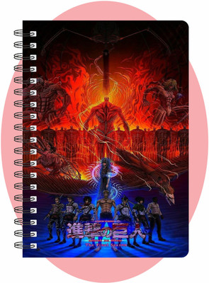 craft maniacs ATTACK ON TITANS COLLECTION A5 Notebook RULED 160 Pages(Multicolor)