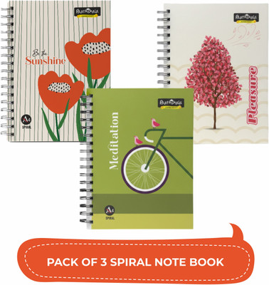 PATHSHALA PREMIUM NOTE BOOK A4 Spiral Ruled Notebook | Ideal for Study & Office Use A4 Notebook Durable 300 GSM Multi-Color Cover – neat and clear lines for easy writing 400 Pages(Multicolor, Pack of 3) PATHSHALA PREMIUM NOTE BOOK A4 Spiral Ruled Notebook | Ideal for Study & Office Use A4 Notebook Durable 300 GSM Multi-Color Cover – neat and clear lines for easy writing 400 Pages(Multicolor, Pack of 3)