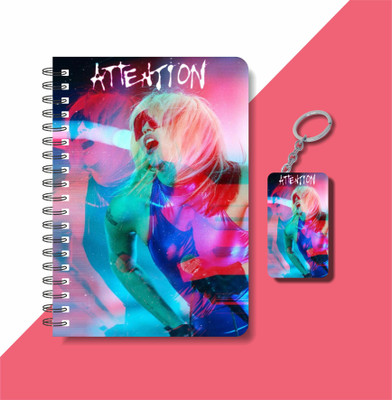 craft maniacs A5 NOTEBOOK + KEYCHAIN COLLECTION A5 Note Pad RULED 160 Pages(Black, White, Multicolor)