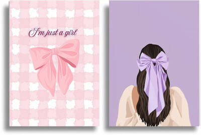 SMART FLOOR Cute diary A5 Diary Unruled 80 Pages(Black,Purple, Pack of 2)