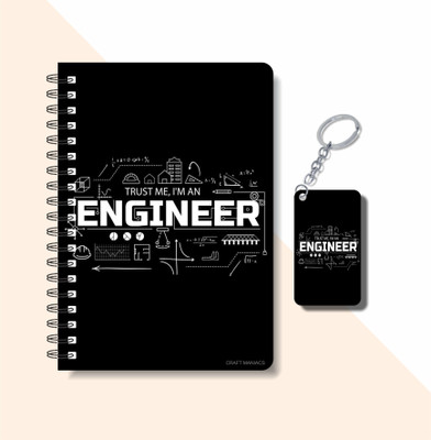 craft maniacs ENGINEER COLLECTION A5 Notebook RULED 160 Pages(White)