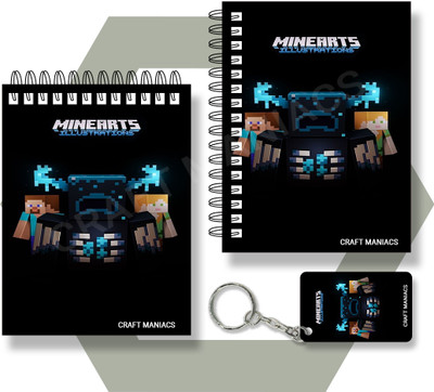 craft maniacs MINECRAFT A6 NOTEBOOKS A6 Diary UNRULED 100 Pages(FOR ALL)