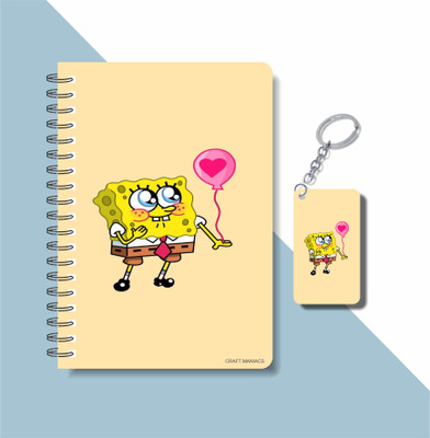 craft maniacs SPONGEBOB 2023 COLLECTION A5 Notebook RULED 160 Pages(Yellow)