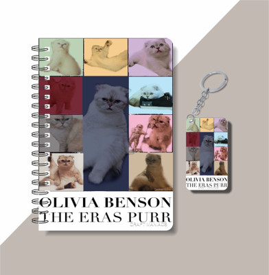 craft maniacs A5 NOTEBOOK + KEYCHAIN COLLECTION A5 Diary RULED 160 Pages(White)