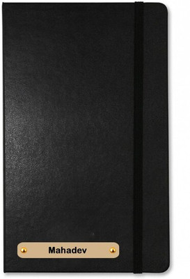 SY Gifts Name Dairy Book A5 Diary Ruled 100 Pages(Black, White)
