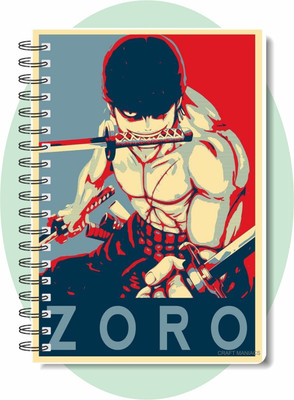 craft maniacs 2024 ONE PIECE DIARY A5 Diary RULED 160 Pages(Multicolor)