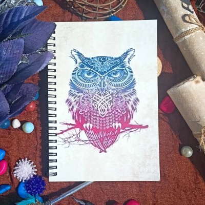tarun craft Eco Friendly Unruled Handmade Paper Made of Cotton Rags Lucky Owl Paper A5 Diary Unruled 100 Pages(Multicolor)