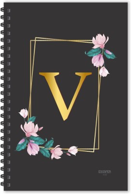 ESCAPER V letter diary (Ruled - A5), V initial Diary, V alphabet diary A5 Diary Ruled 160 Pages(Multicolor)