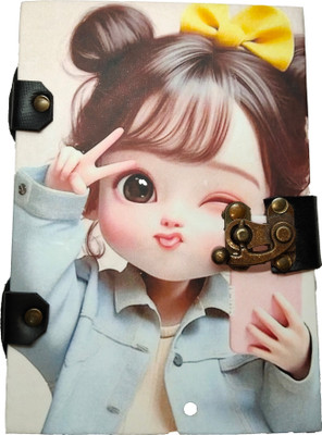 Design Dimension Handicraft Handmade Cardboard Printed Diary And Notebook A5 Diary Unruling 200 Pages(Multicolor)
